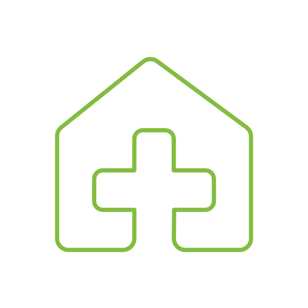 green hospital icon